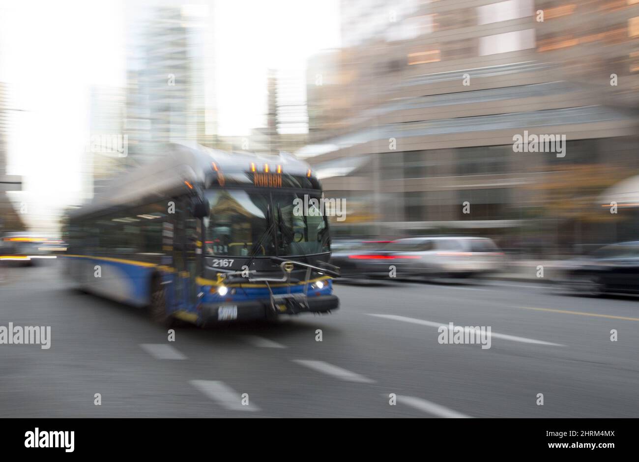 A Bus Is Pictured In Downtown Vancouver Friday November 1 2019 a-bus-is-pictured-in-downtown-vancouver-friday-november-1-2019