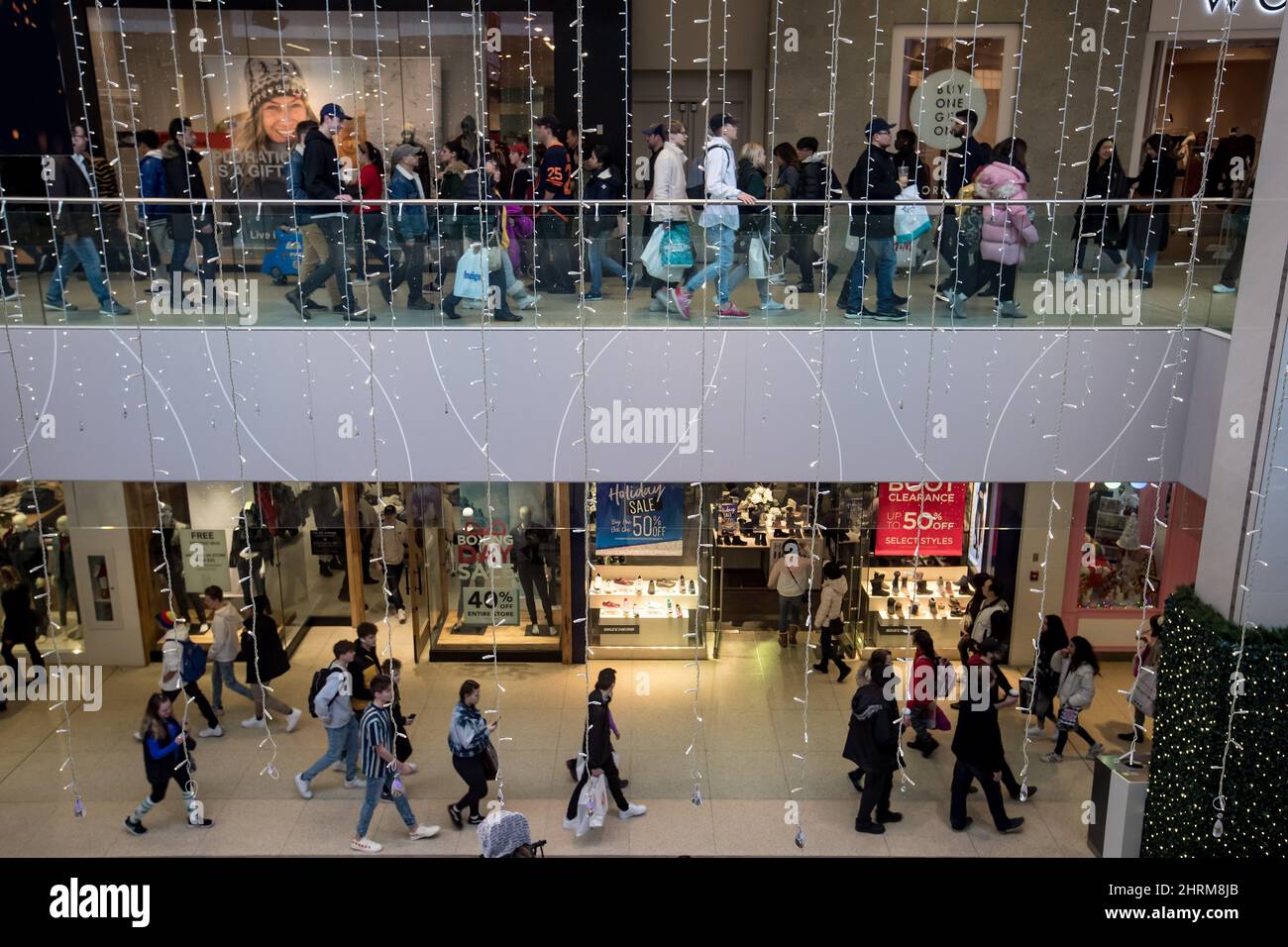 Boxing Day shoppers make their way through West Edmonton Mall in