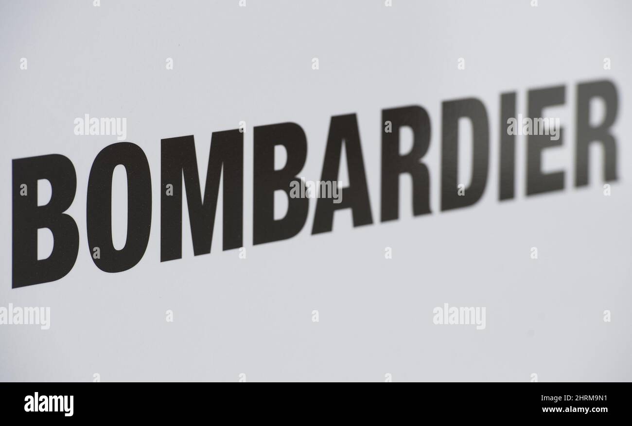 A Bombardier logo is shown at a Bombardier assembly plant in Mirabel, Que., on October 26, 2018. Bombardier Inc. says its joint venture in China has won a US$427-million contract to build train cars for the world's longest high-speed rail network. THE CANADIAN PRESS/Graham Hughes Stock Photo