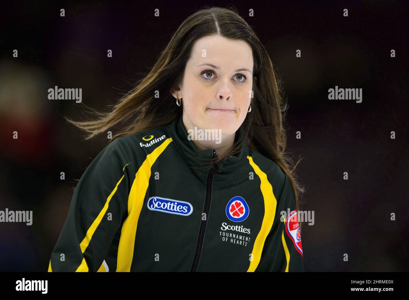 Northern Ontario skip Tracy Fleury takes on Ontario at the Scotties