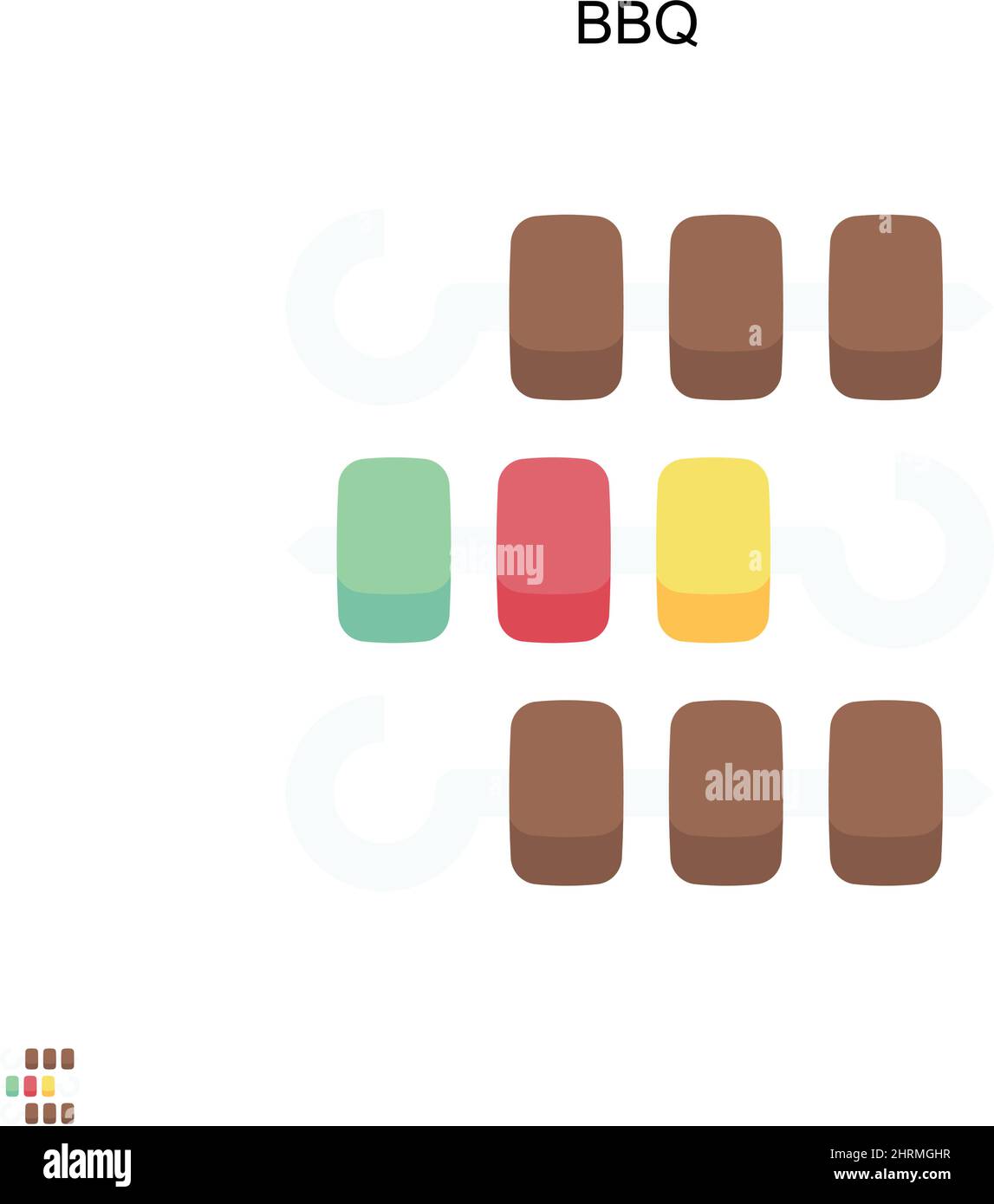Bbq Simple vector icon. Illustration symbol design template for web ...