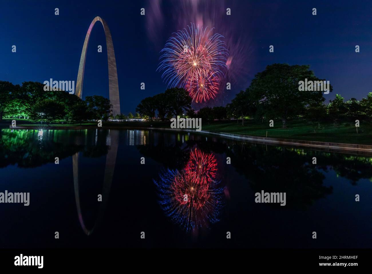 St. Louis Missouri Gateway Arch Skyline Fourth of July July 4th