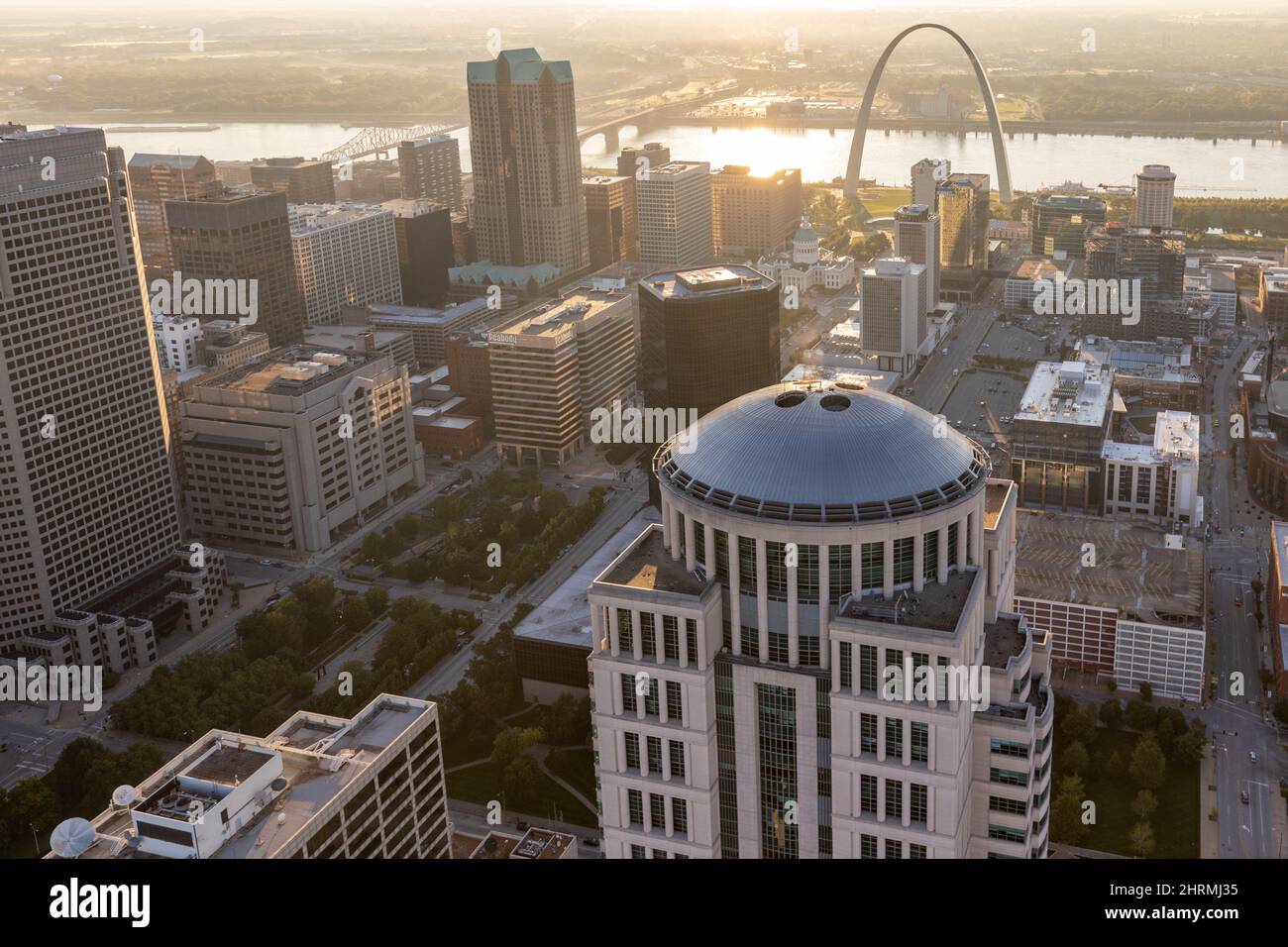 St. Louis Missouri Gateway Arch Skyline Gateway National Park Stock