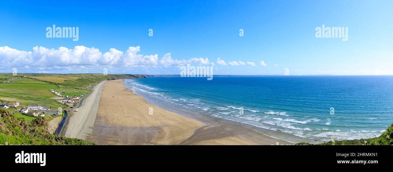 A Newgale Beach in Pembrokeshire Wales Stock Photo Alamy