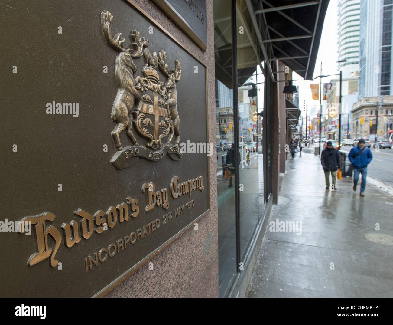 The Hudson Bay flagship store is seen in Toronto on Thursday, February