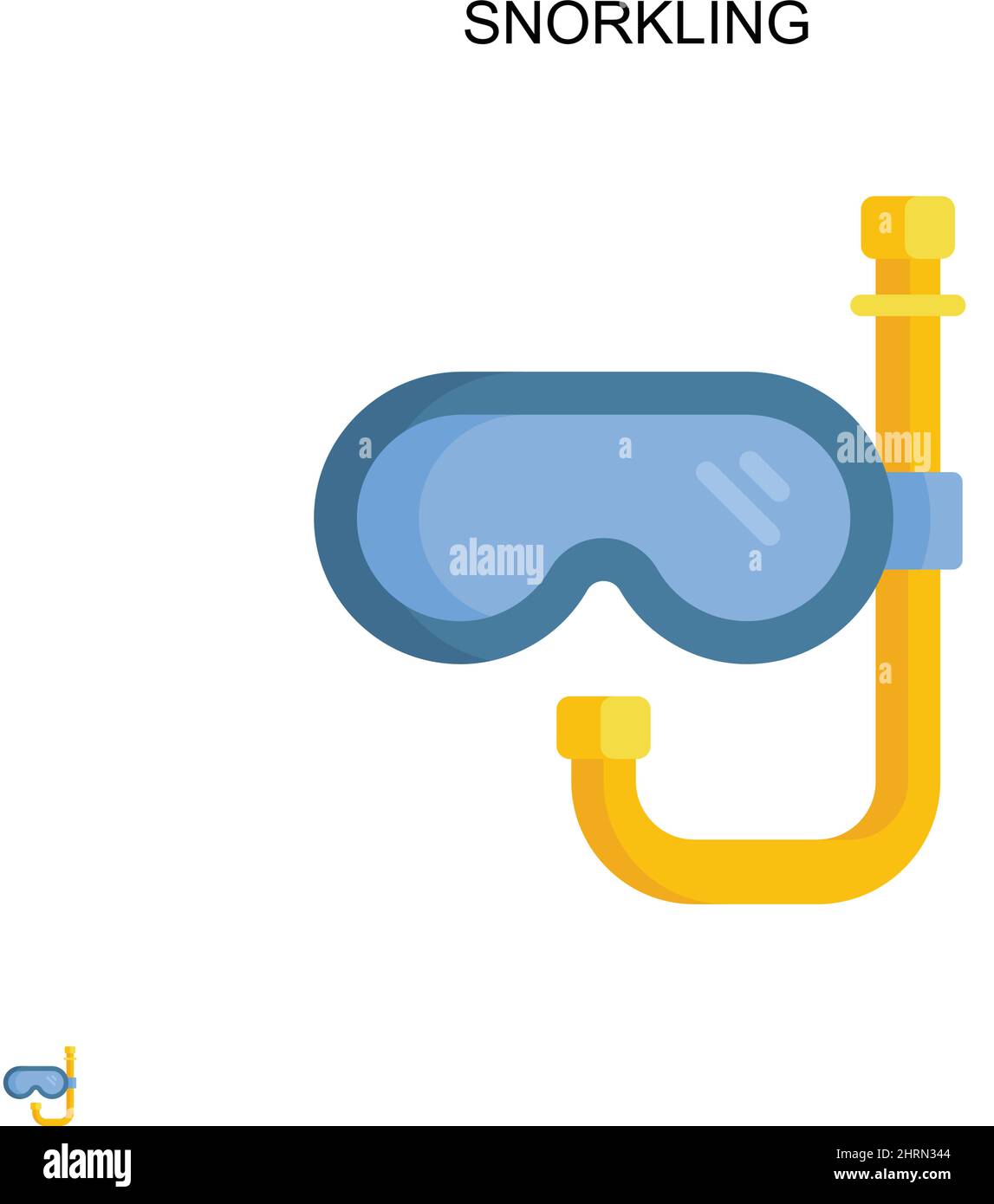 Snorkling Simple vector icon. Illustration symbol design template for web mobile UI element. Stock Vector