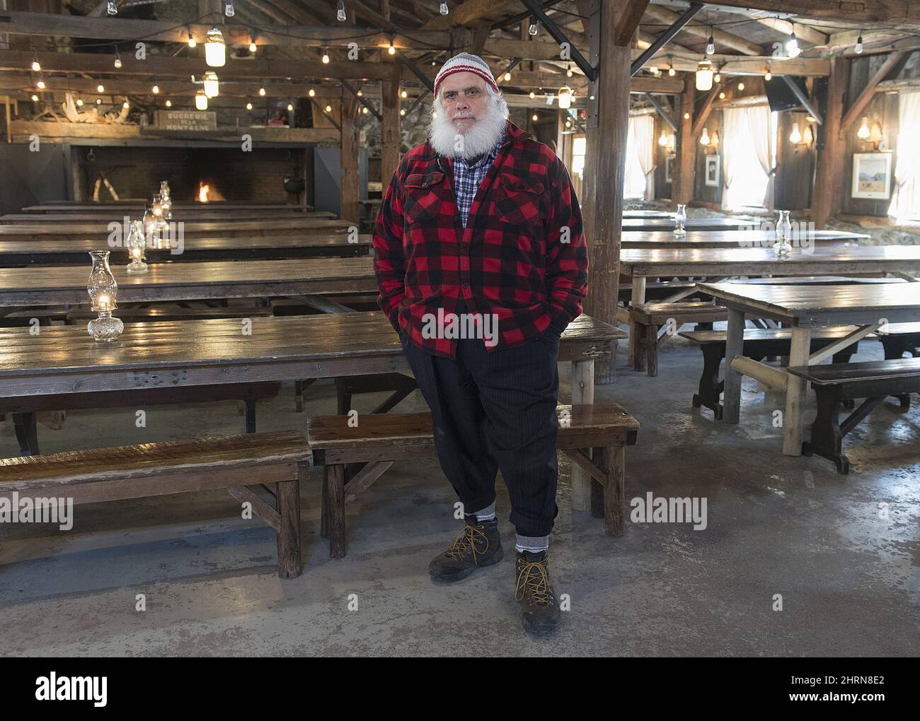 Sucrerie de la Montagne founder Pierre Faucher poses in the grand hall