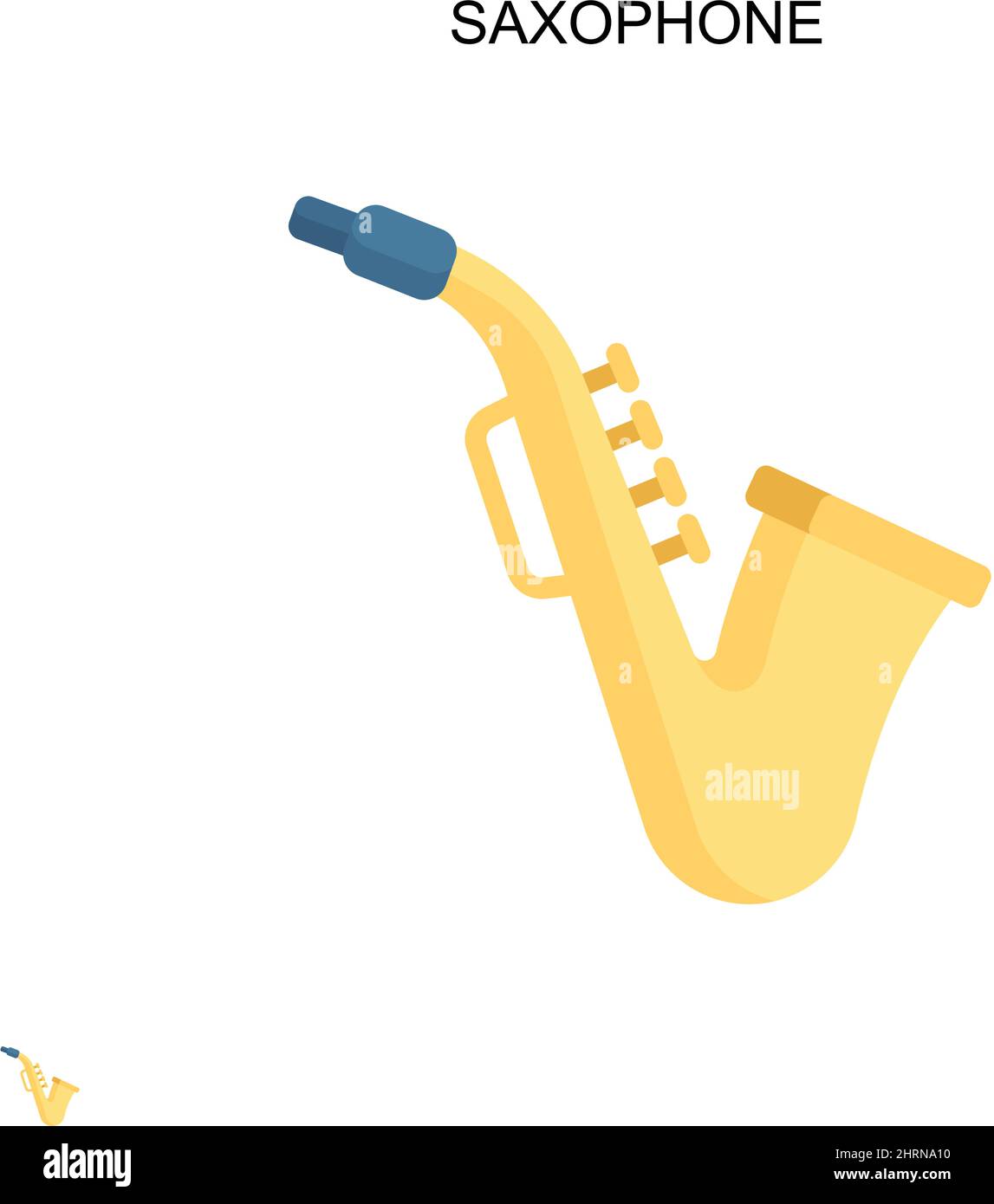 Saxophone Simple vector icon. Illustration symbol design template