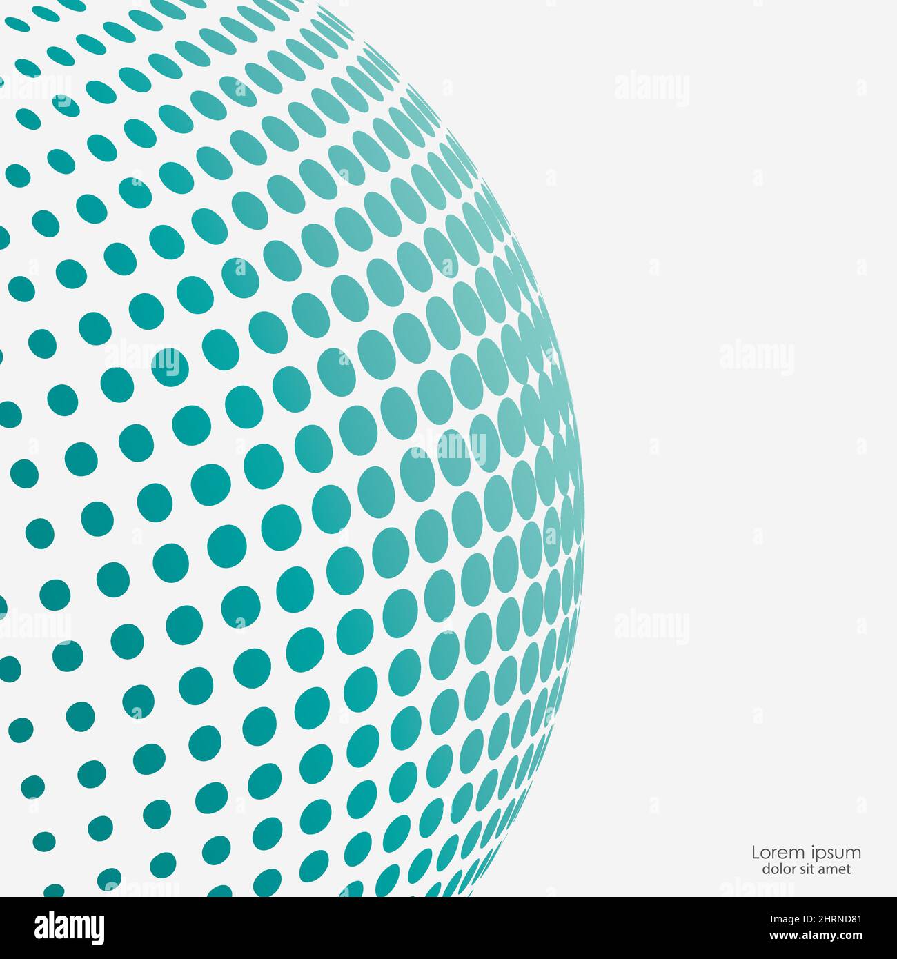 Vector halftone circle witn molecule connect Stock Vector