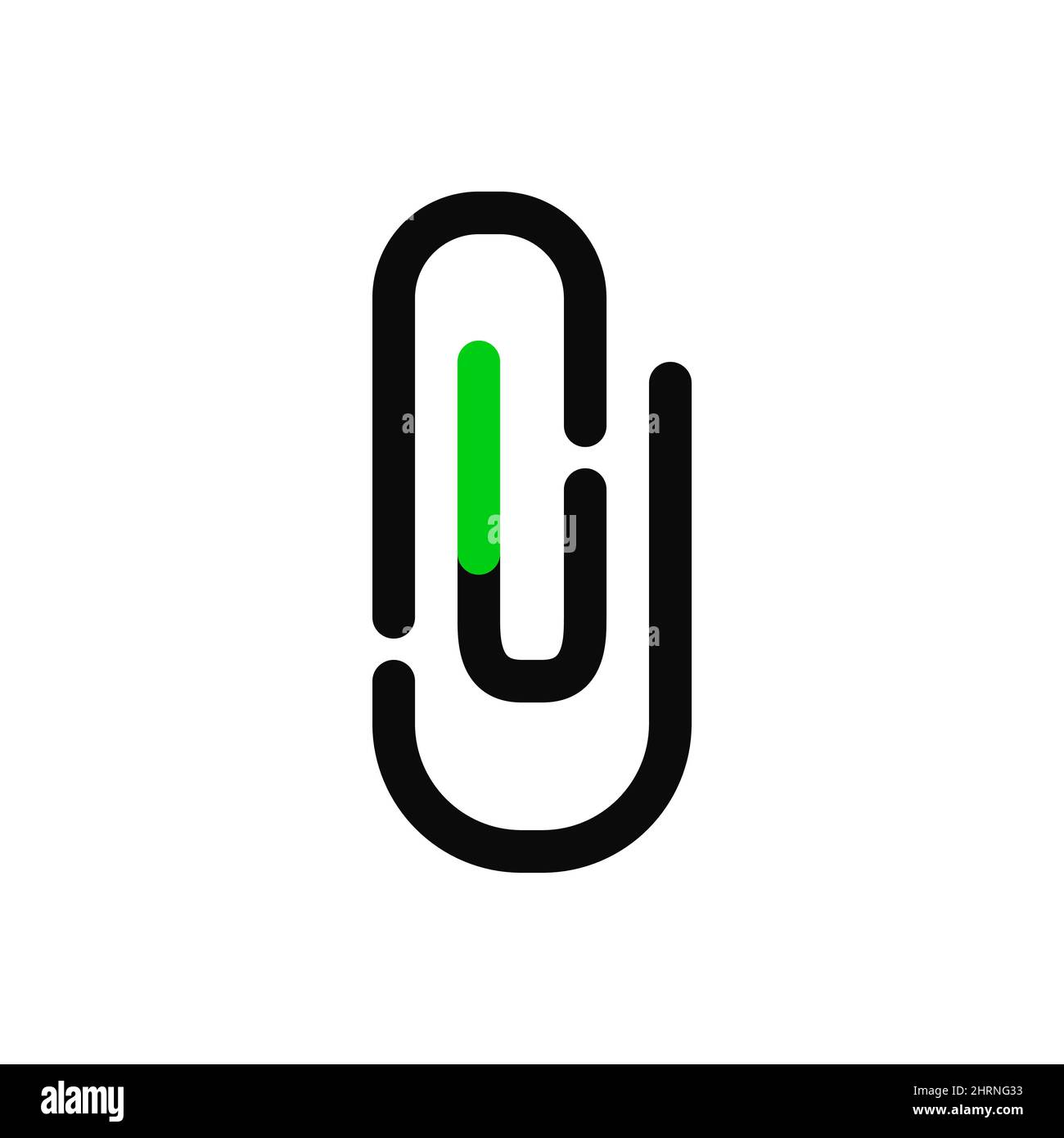 Simple paper clip icon. Attachment symbol. Pixel perfect, editable