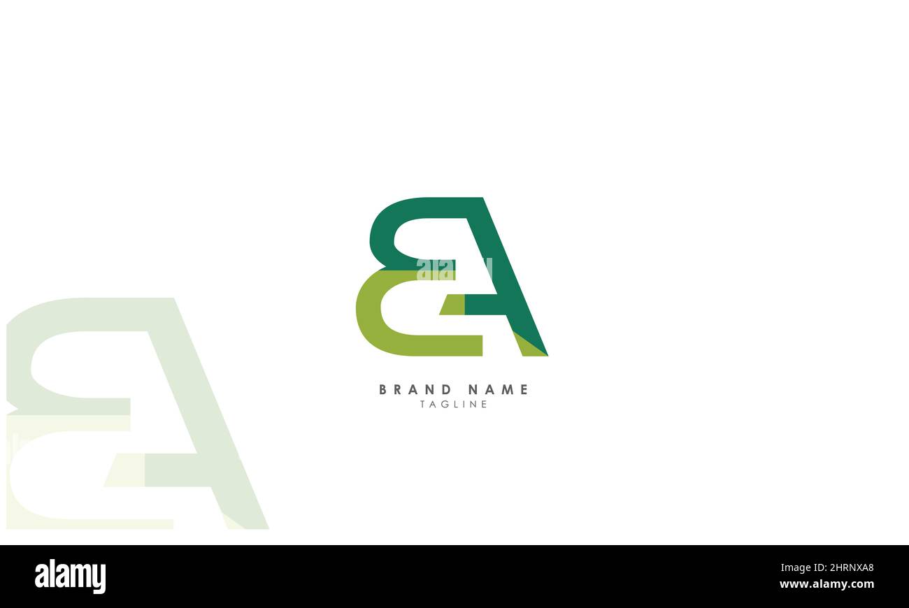 Alphabet letters Initials Monogram logo AB, BA, A and B Stock Vector
