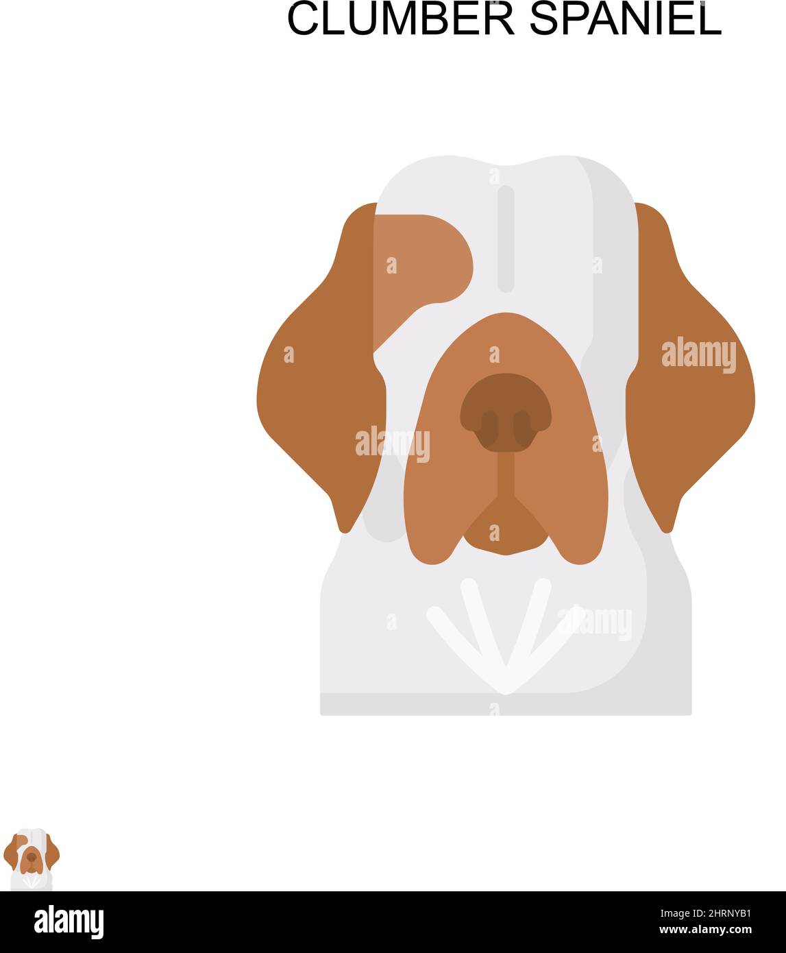Clumber spaniel Simple vector icon. Illustration symbol design template for web mobile UI element. Stock Vector