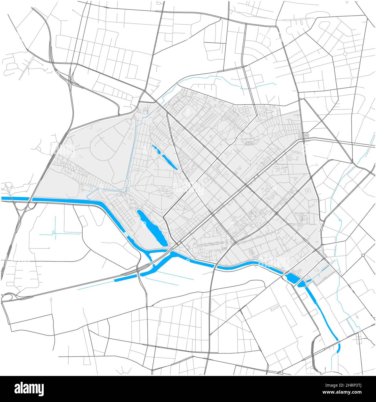 Wedding, Berlin, DEUTSCHLAND, high detail vector map with city ...