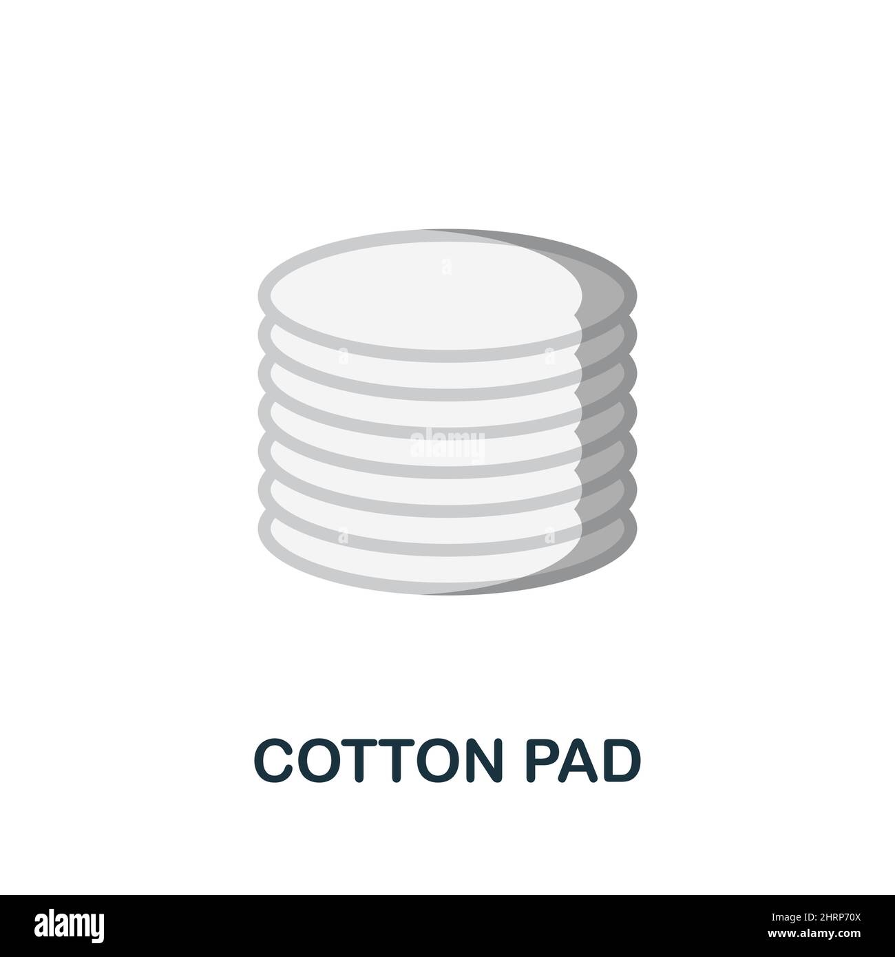 Cotton Pad flat icon. Colored element sign from cosmetics collection ...