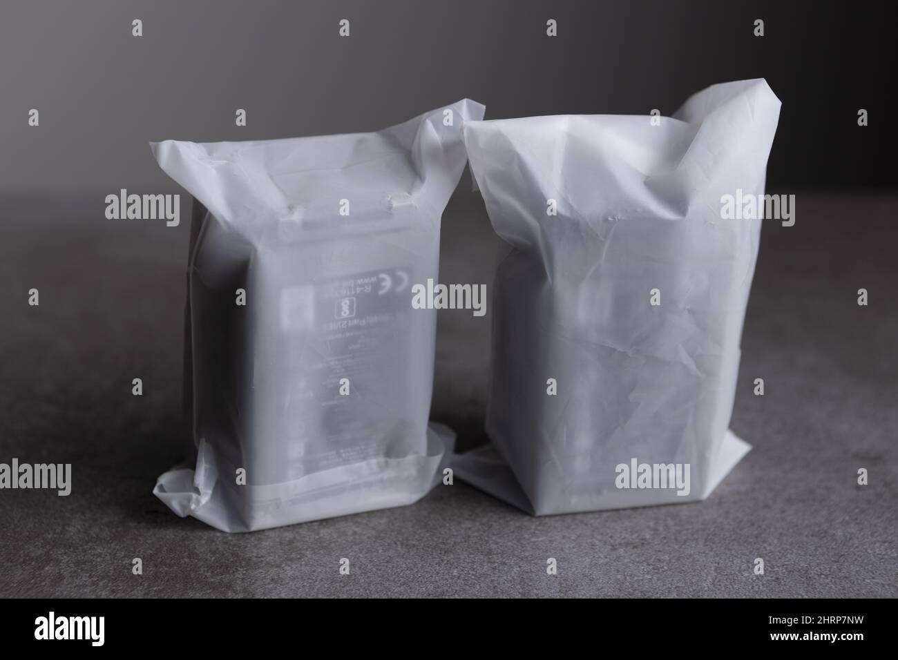 Battery packs still in original package of Fly More Combo Stock Photo