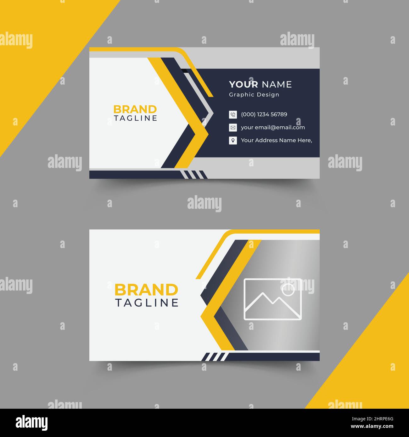 Minimal and creative vector business card template design Stock Vector ...
