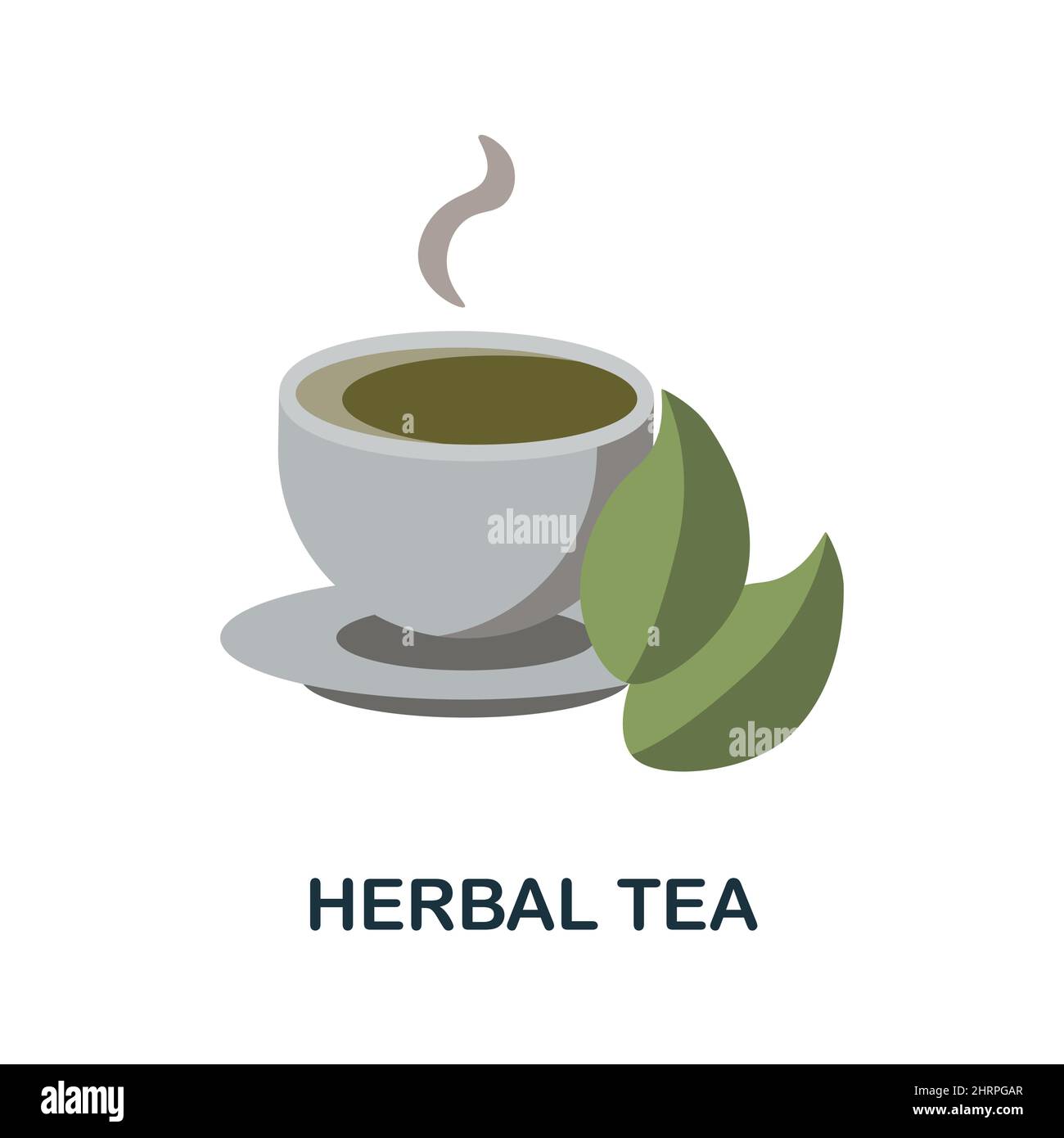 Herbal Tea flat icon. Colored element sign from drinks collection. Flat ...