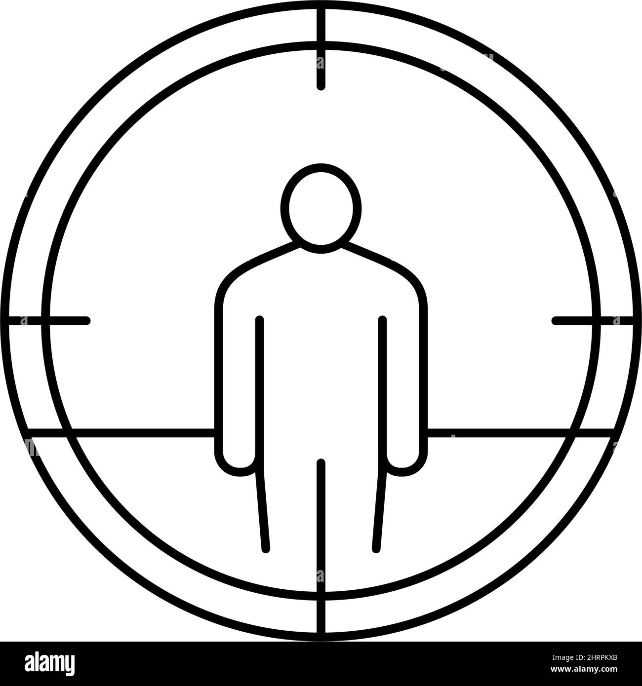 target kill line icon vector illustration Stock Vector Image & Art - Alamy