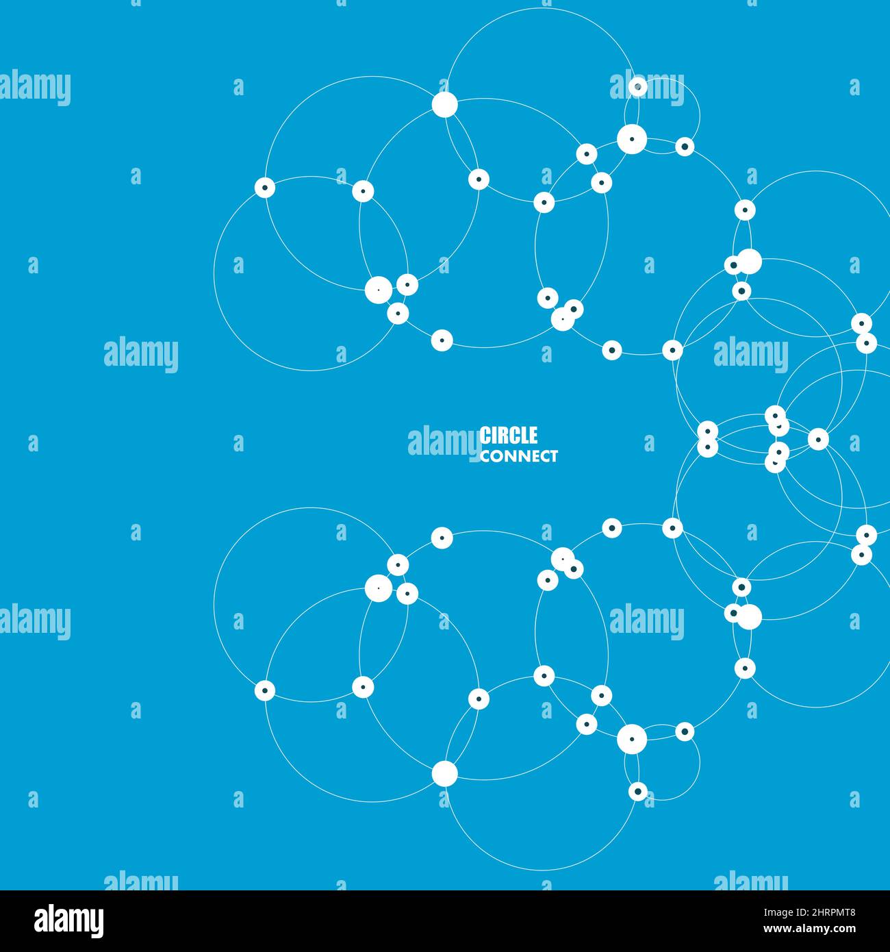 Abstract background with circles and dots. Connect technology vector ...