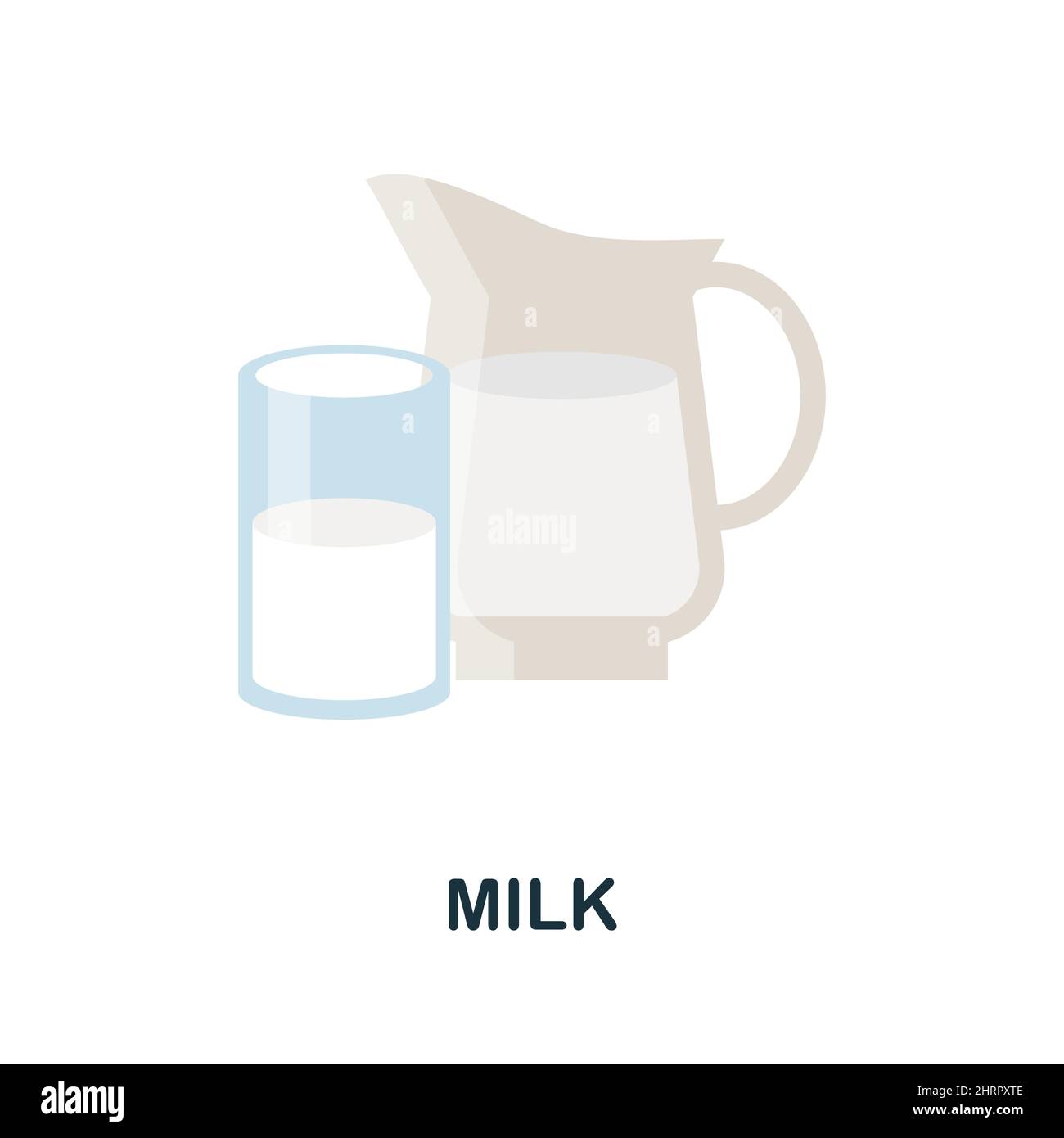 Milk flat icon. Colored element sign from drinks collection. Flat Milk