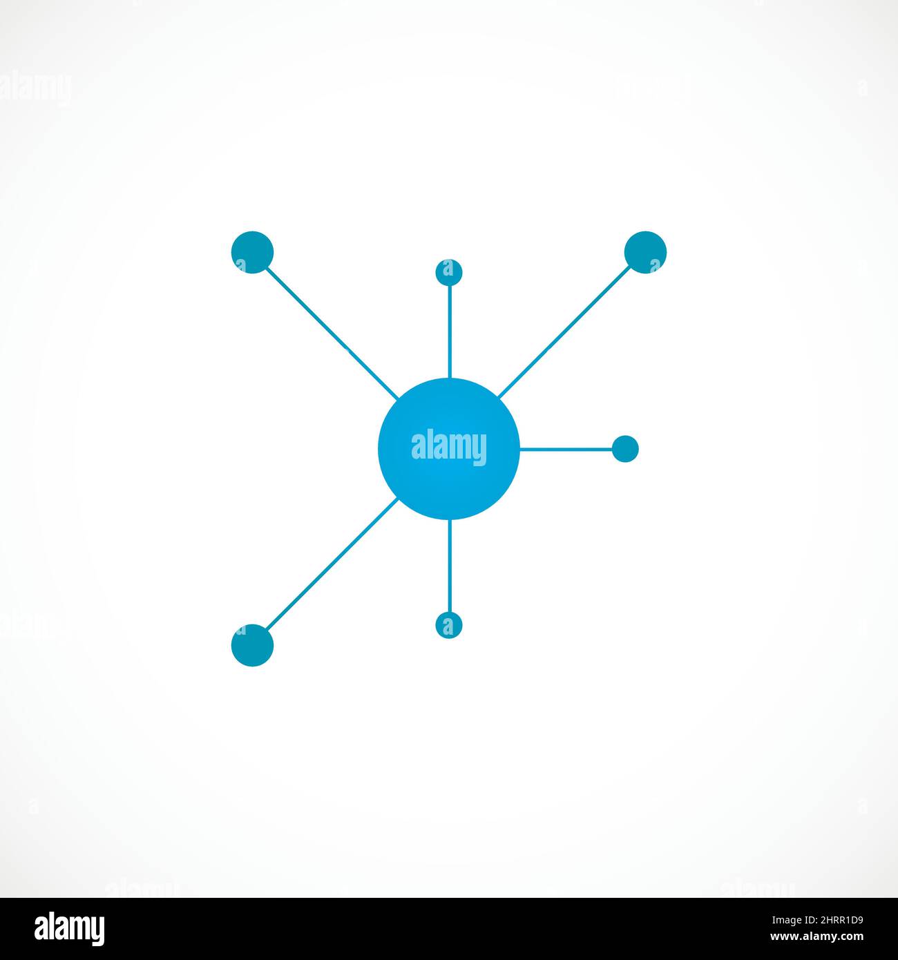 Single flat cocial icon. Vector network illustration Stock Vector