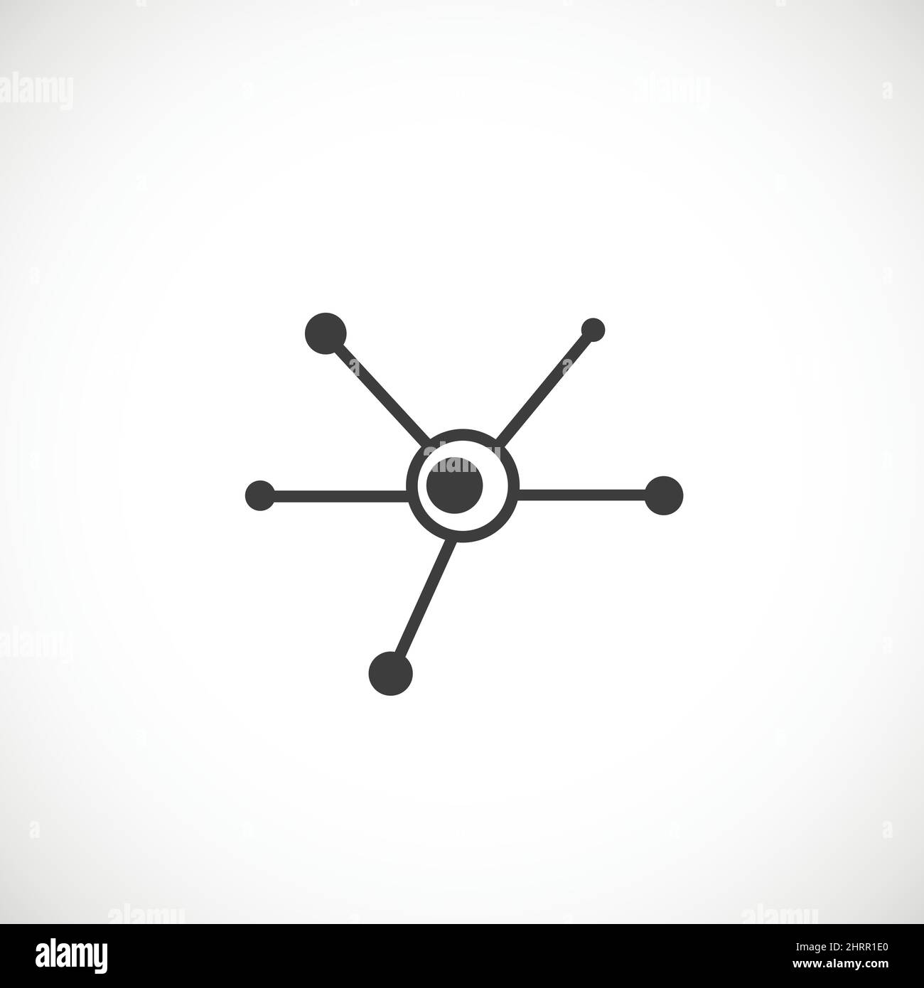 Single flat cocial icon. Vector network illustration Stock Vector