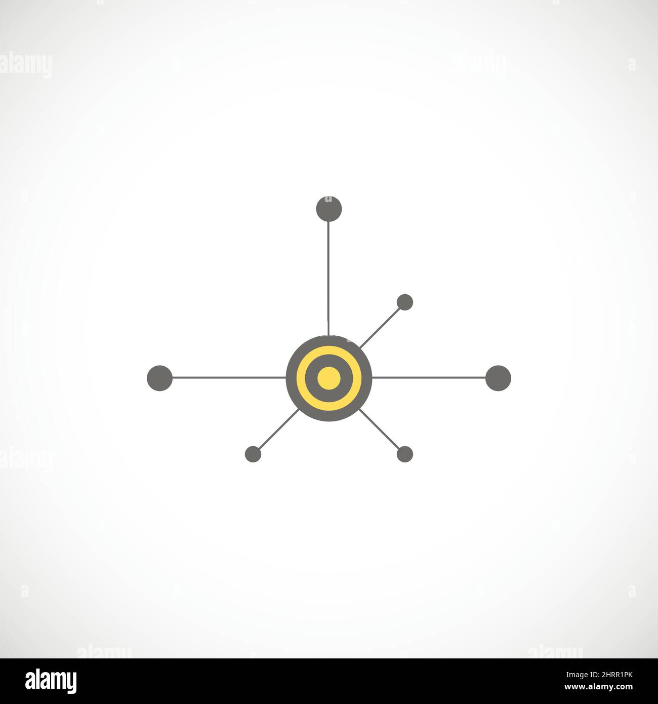 Single flat cocial icon. Vector network illustration Stock Vector