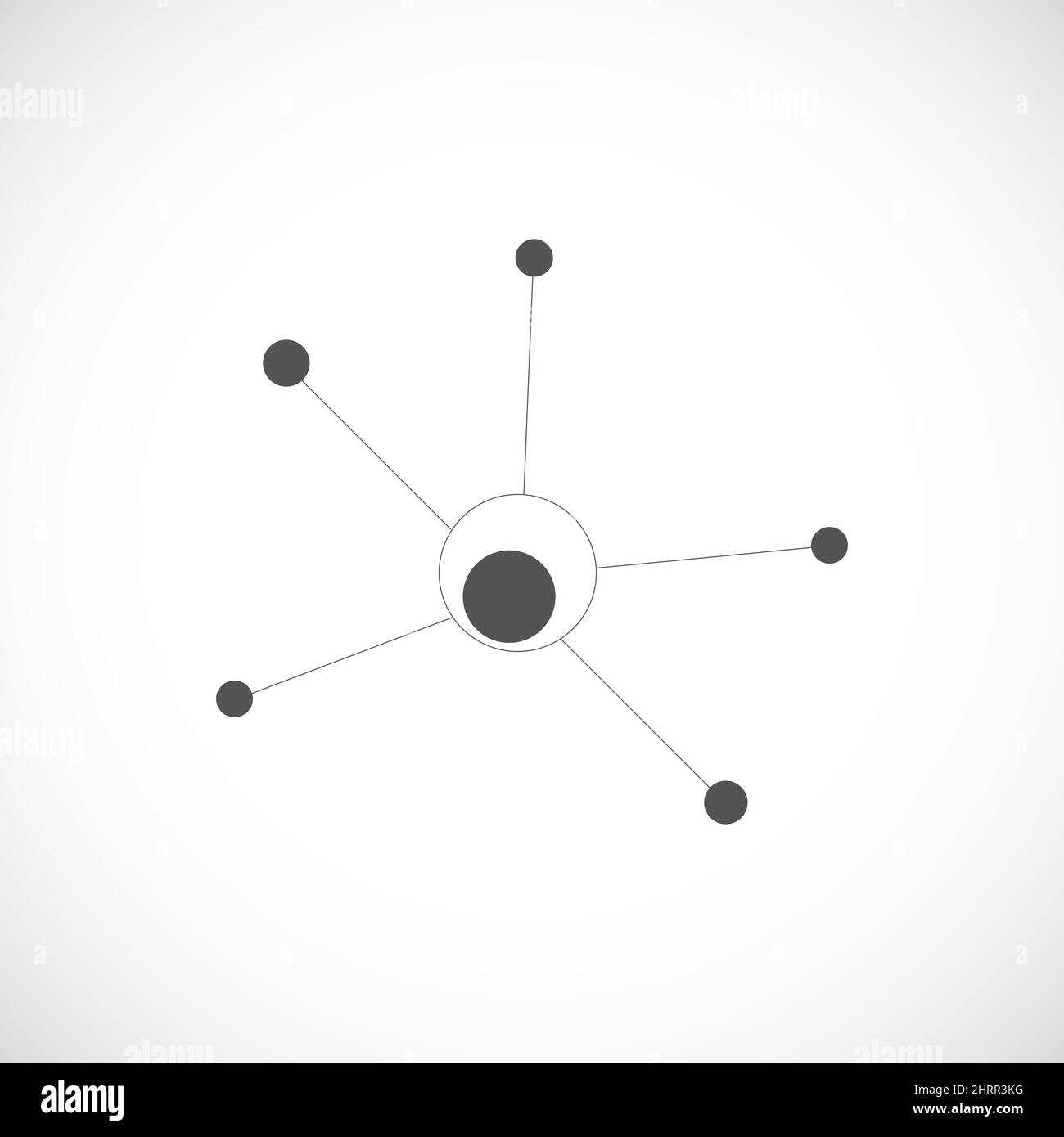 Single flat cocial icon. Vector network illustration Stock Vector