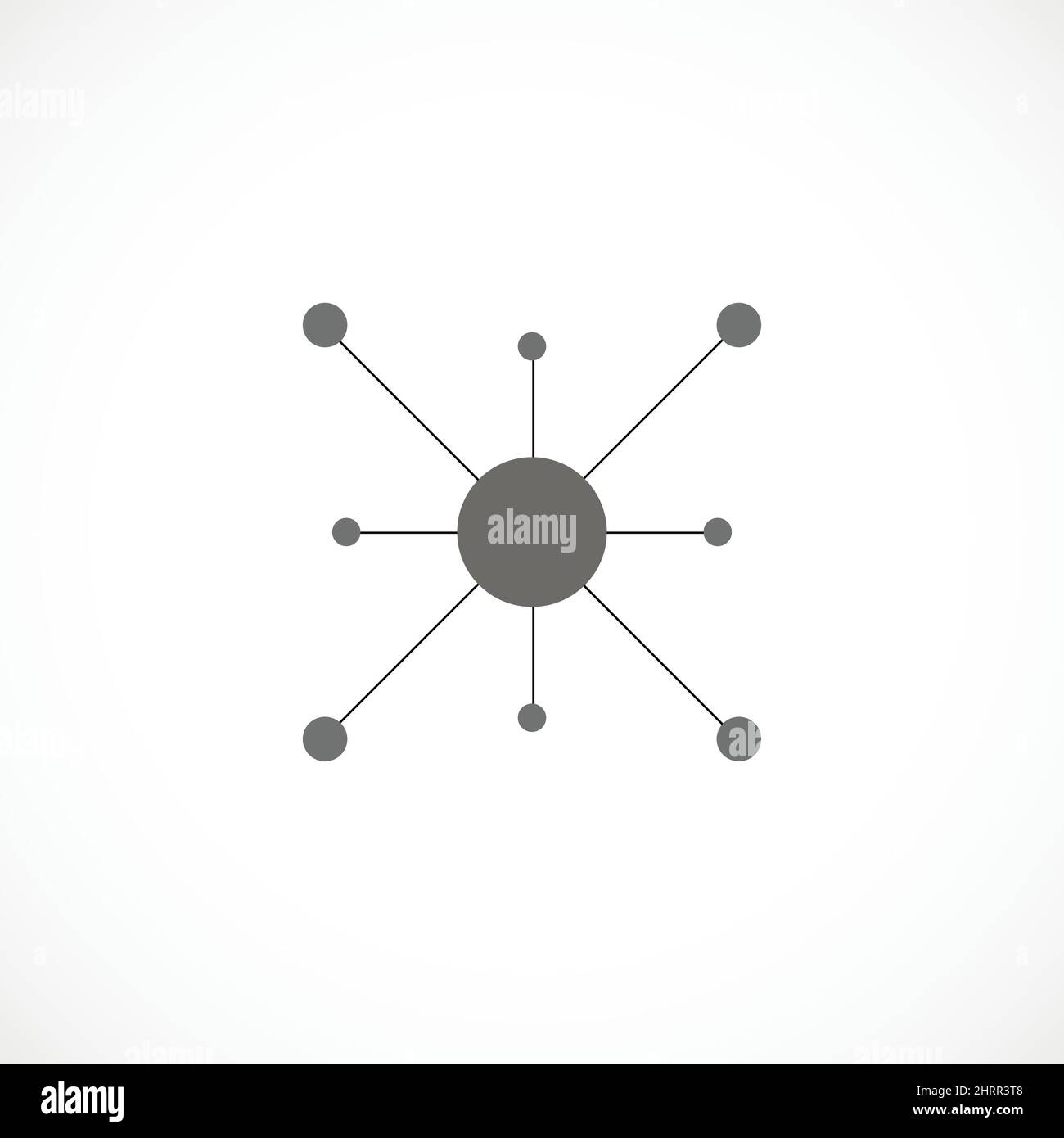 Single flat cocial icon. Vector network illustration Stock Vector