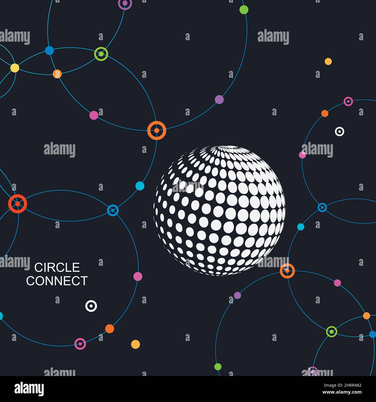 Halftone vector design. Abstract dotted circle illustration Stock ...