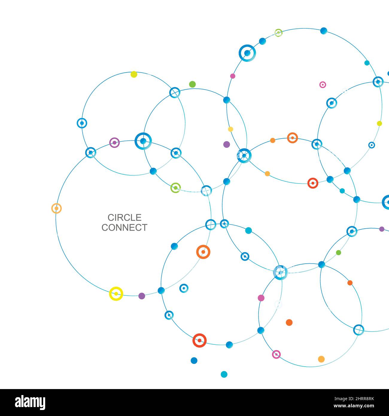 Connect circle and point with intersections Stock Vector Image & Art