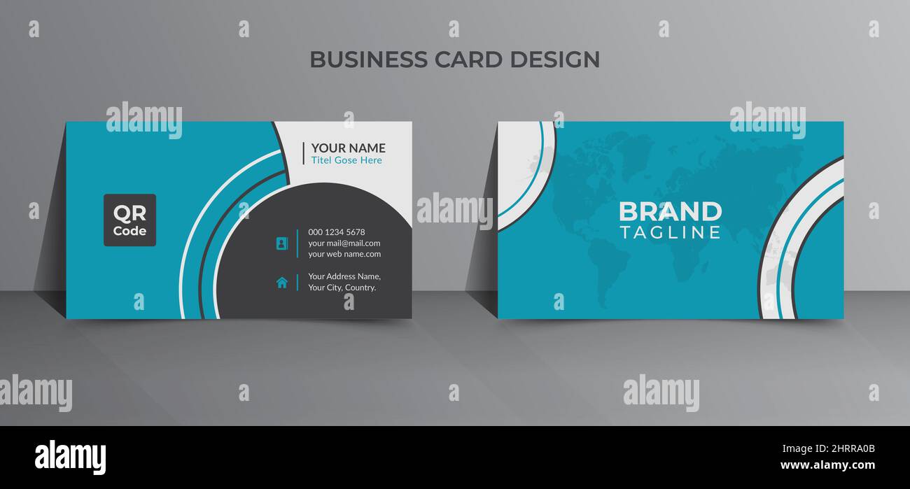 Creative and clean business card template design in vector Stock Vector