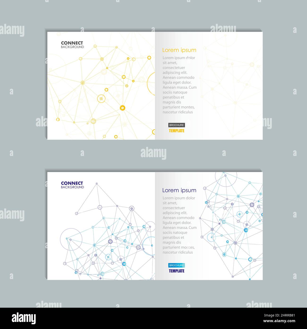 Molecule structure vector illustration brochure Stock Vector