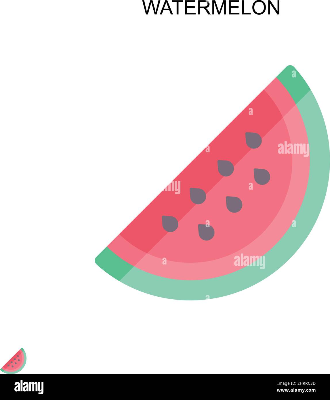 Watermelon Simple vector icon. Illustration symbol design template for ...