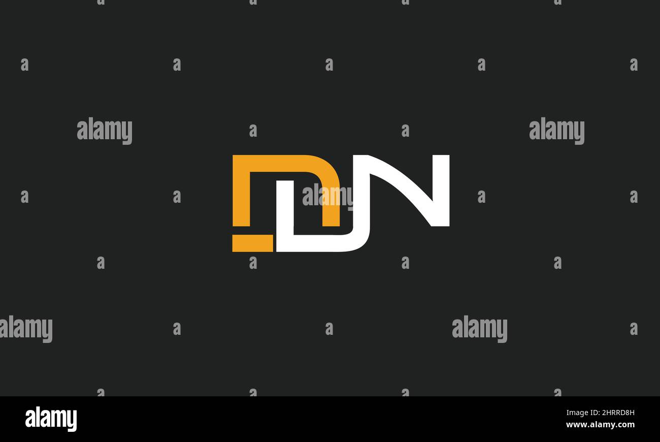 Alphabet letters Initials Monogram logo DN, ND, D and N Stock Vector