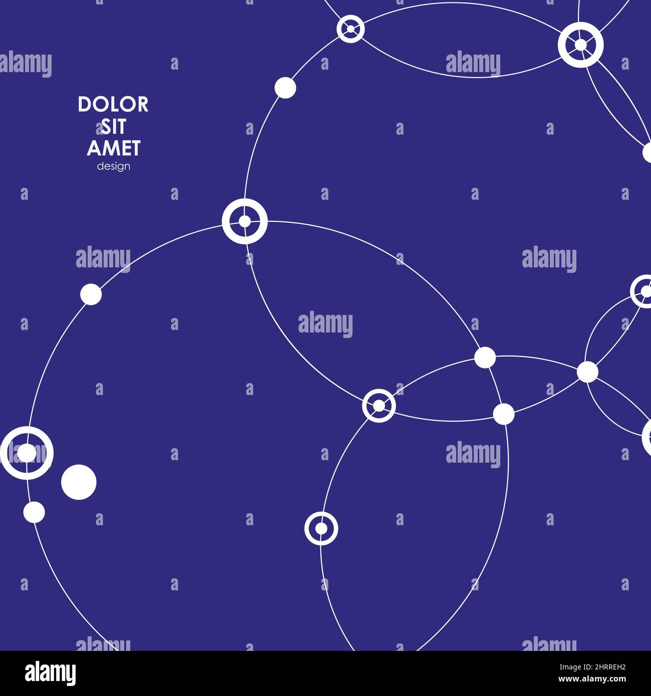 Abstract background with circles and dots. Connect technology vector Stock Vector