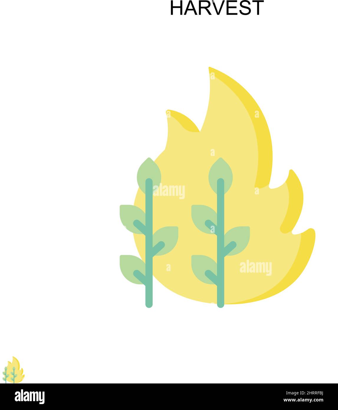 Harvest Simple vector icon. Illustration symbol design template for web mobile UI element. Stock Vector