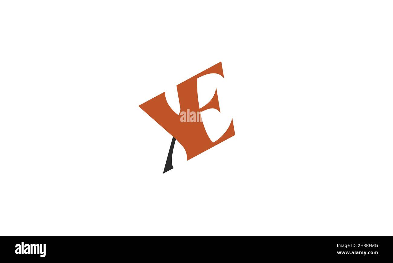Alphabet letters Initials Monogram logo xe, ex, x and e Stock Vector