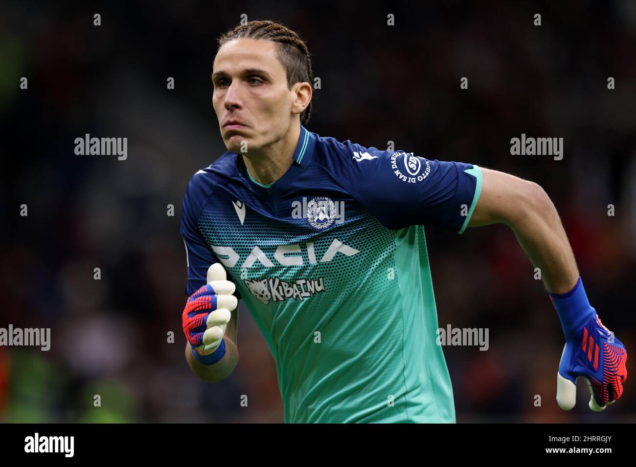 Milan, Italy, 25th February 2022. Marco Silvestri of Udinese Calcio during the Serie A match at Giuseppe Meazza, Milan. Picture credit should read: Jonathan Moscrop / Sportimage Credit: Sportimage/Alamy Live News Stock Photo