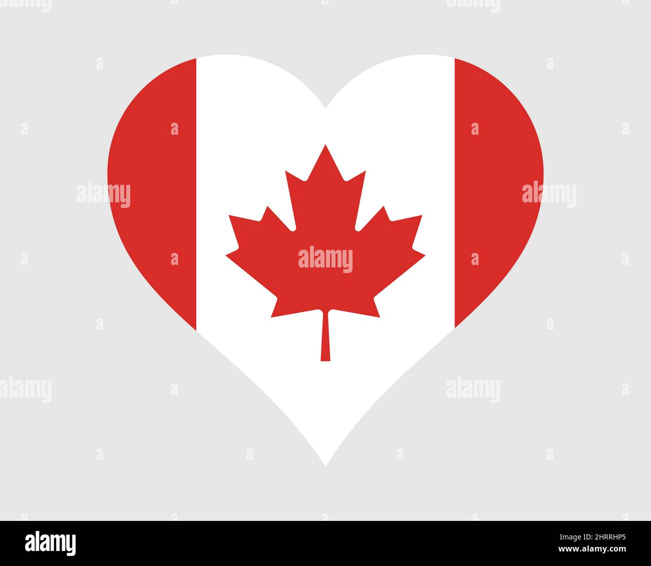 Canada Heart Flag. Canadian Love Shape Country Nation National Flag. Canada Banner Icon Sign Symbol. EPS Vector Illustration. Stock Vector