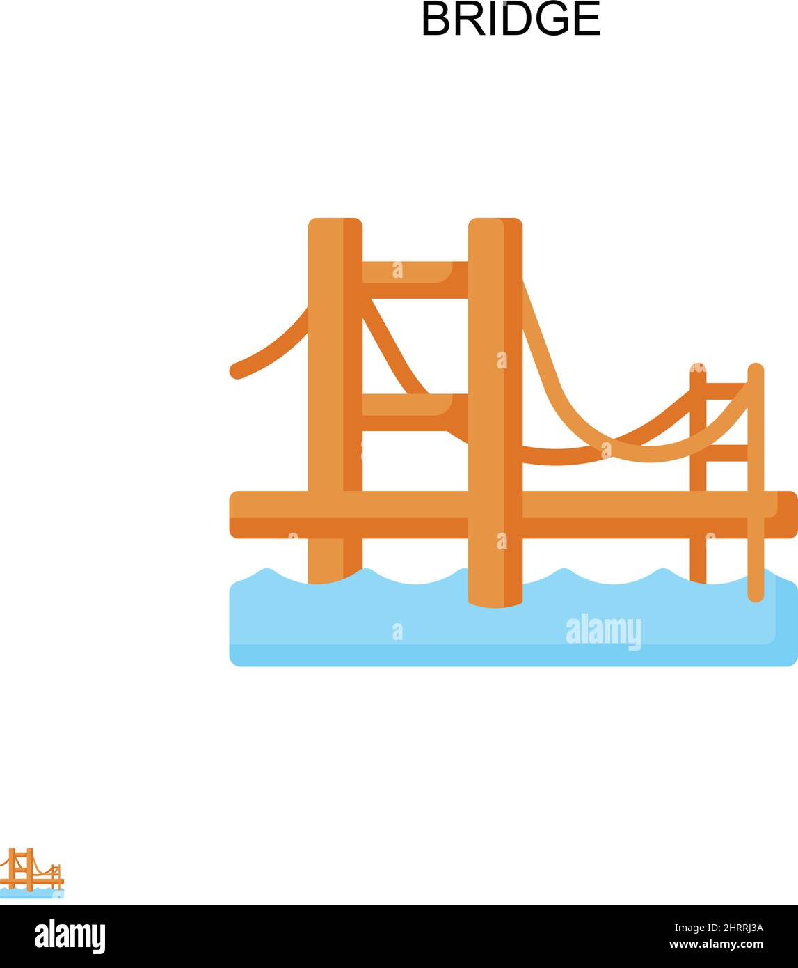 Bridge Simple vector icon. Illustration symbol design template for web mobile UI element. Stock Vector