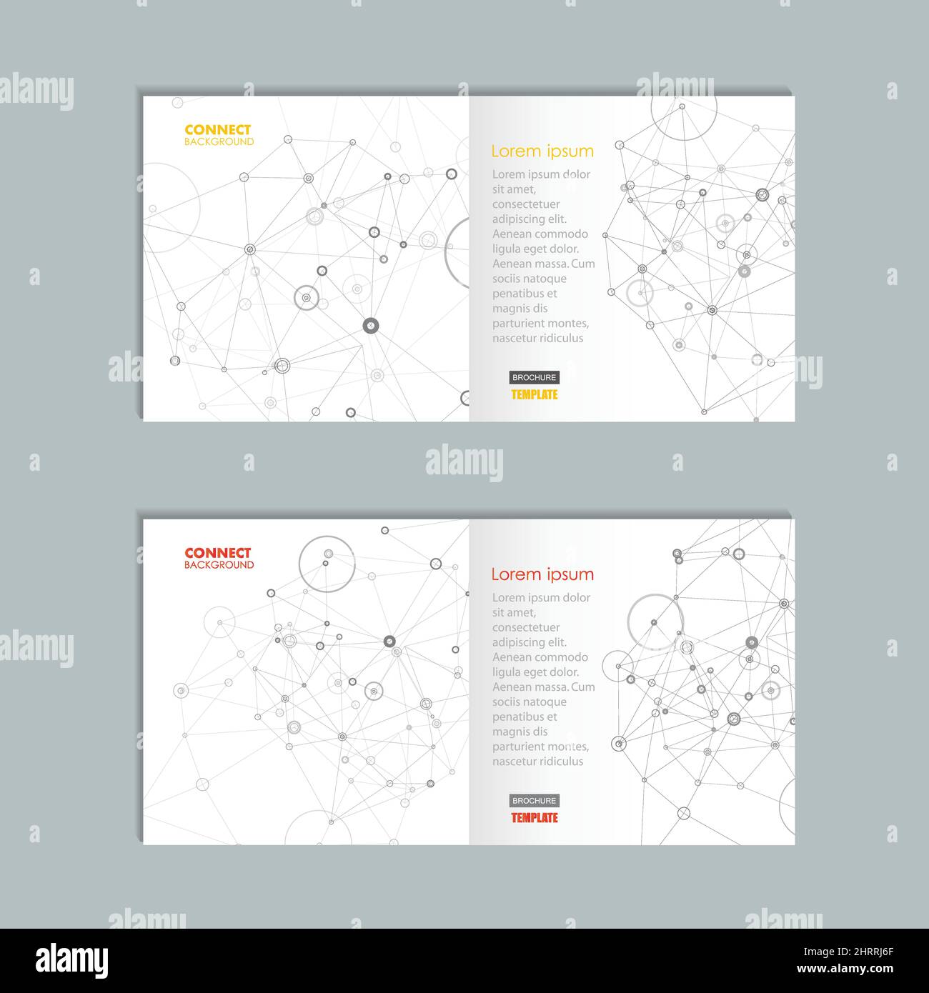 Brochure with molecule structure vector illustration Stock Vector