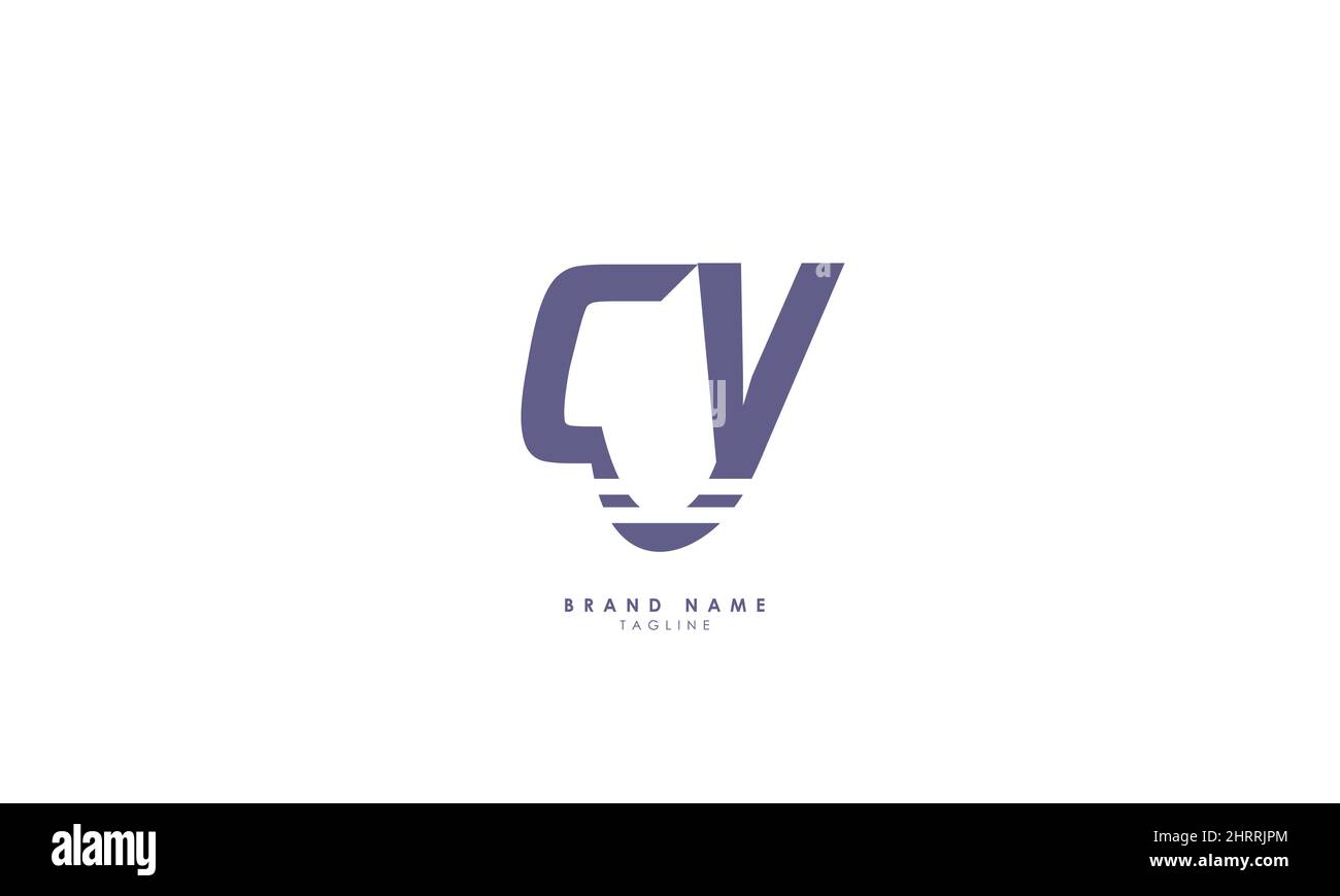 Alphabet letters Initials Monogram logo CV, VC, C and V Stock Vector ...