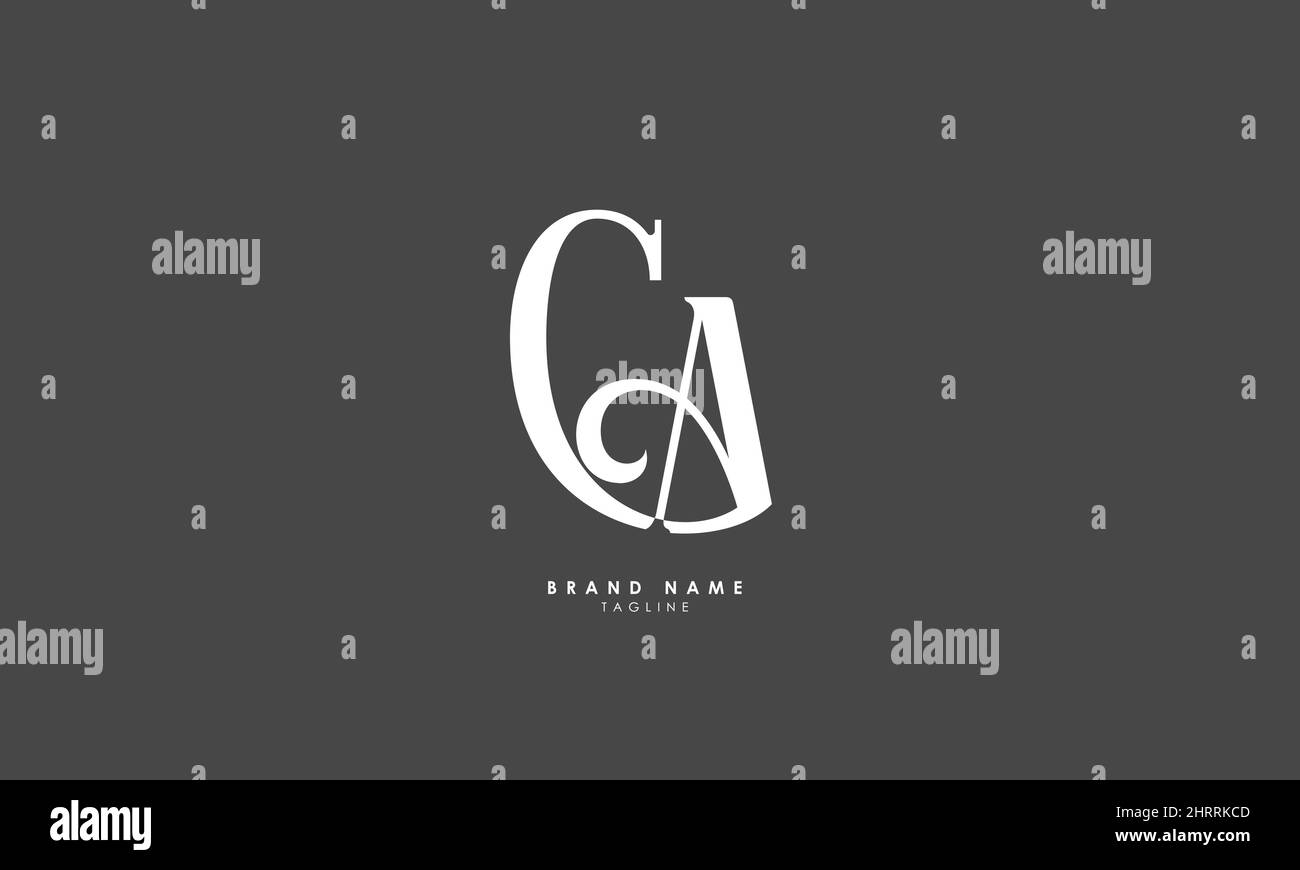 Alphabet letters Initials Monogram logo CA, AC, C and A Stock Vector ...