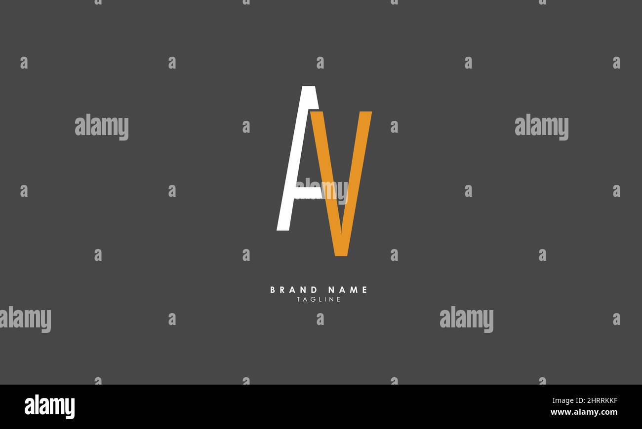 Alphabet letters Initials Monogram logo AV, VA, A and V Stock Vector