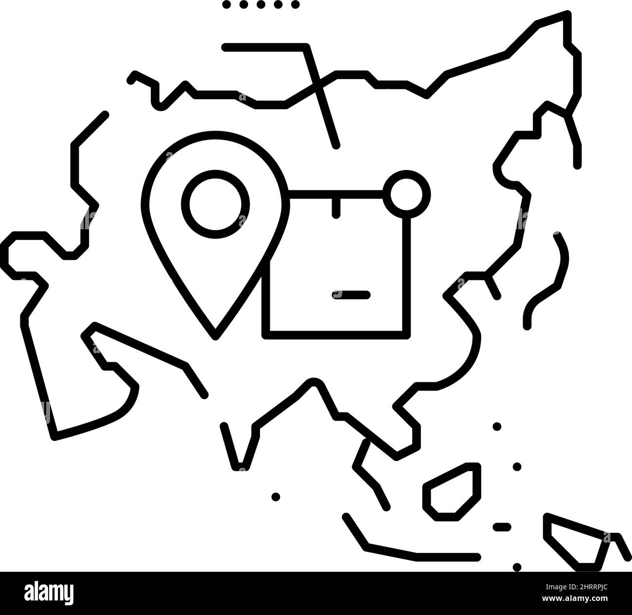 asia shipment tracking line icon vector illustration Stock Vector Image ...