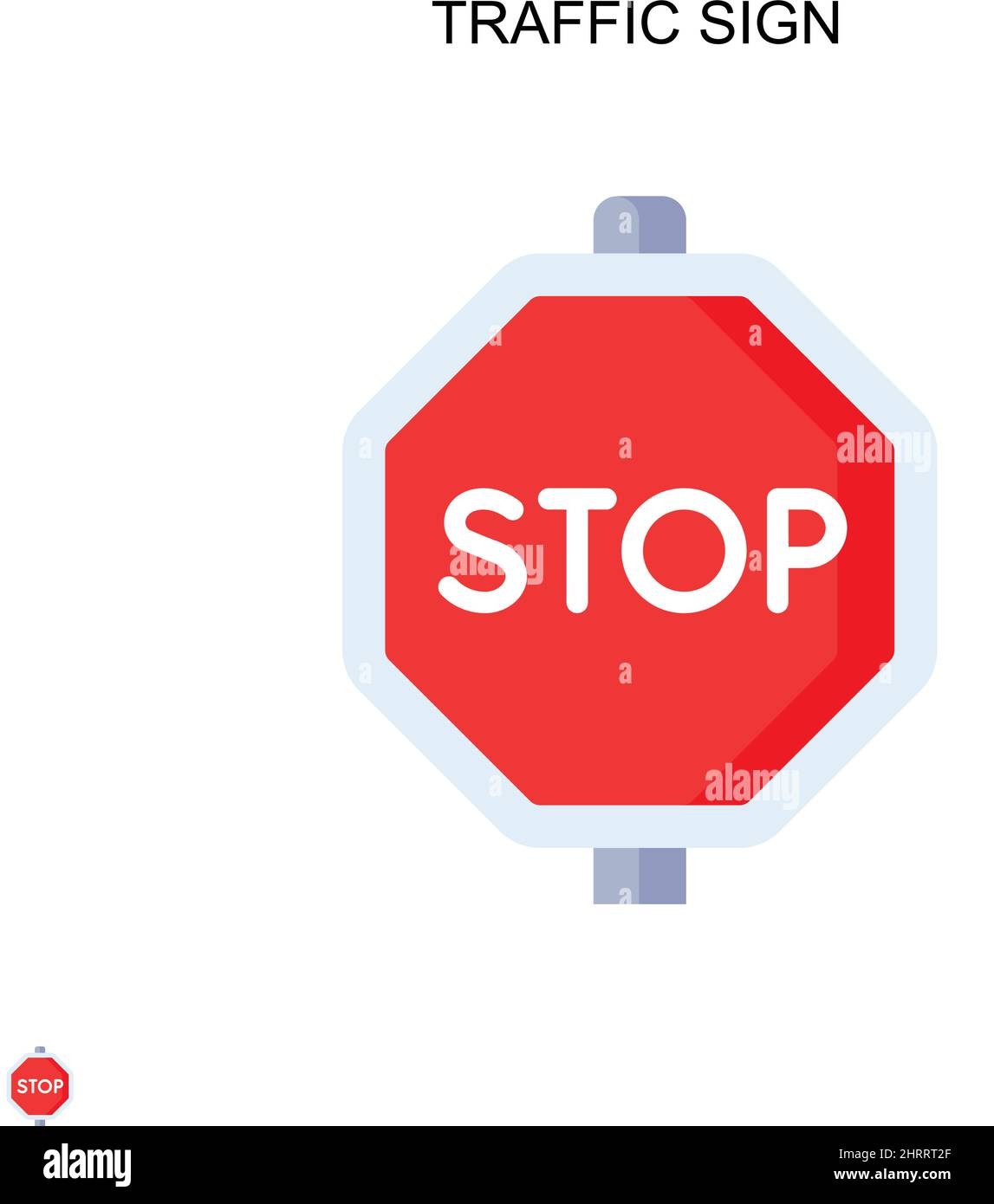 Traffic sign Simple vector icon. Illustration symbol design template ...