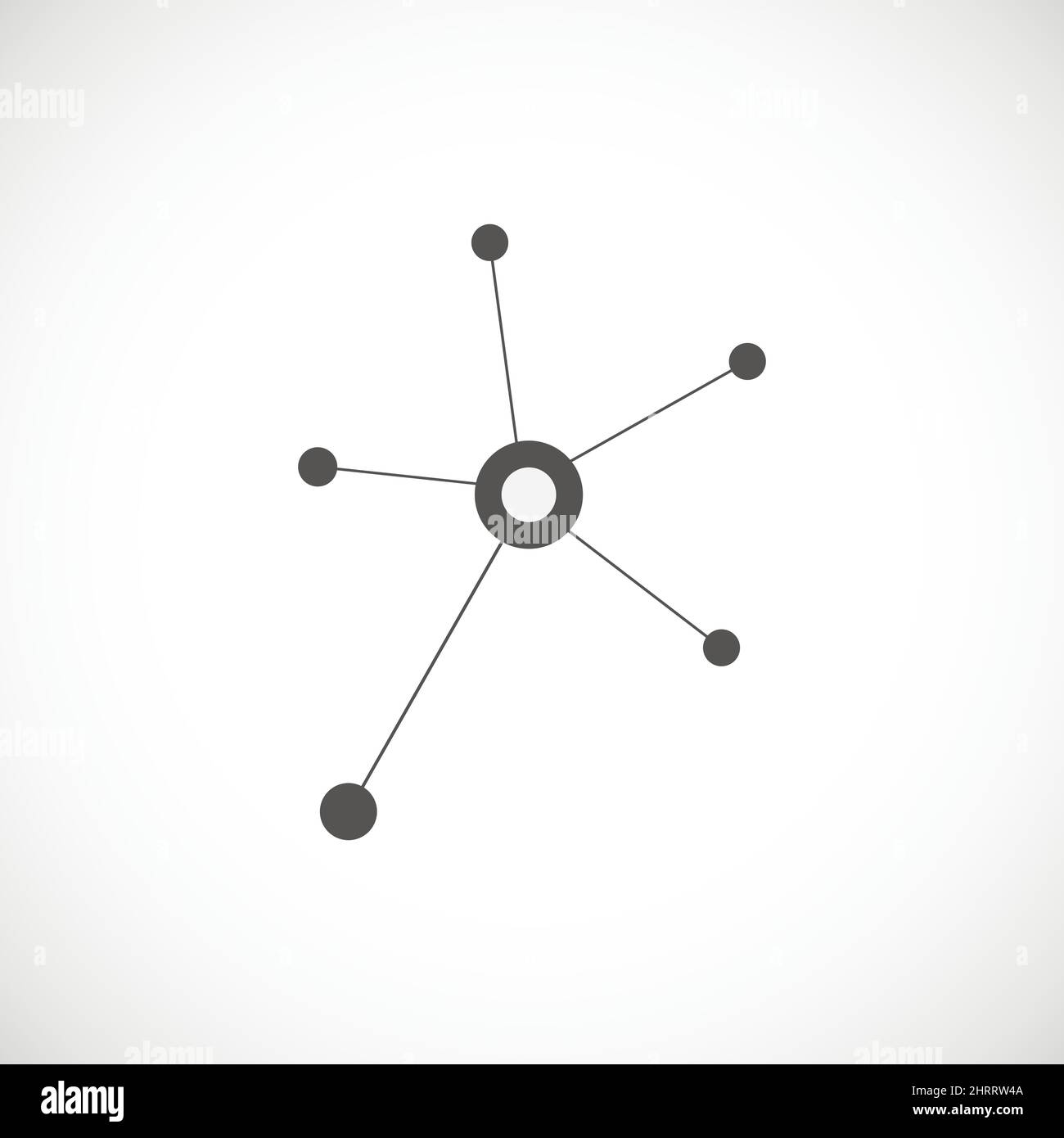Single flat cocial icon. Vector network illustration Stock Vector