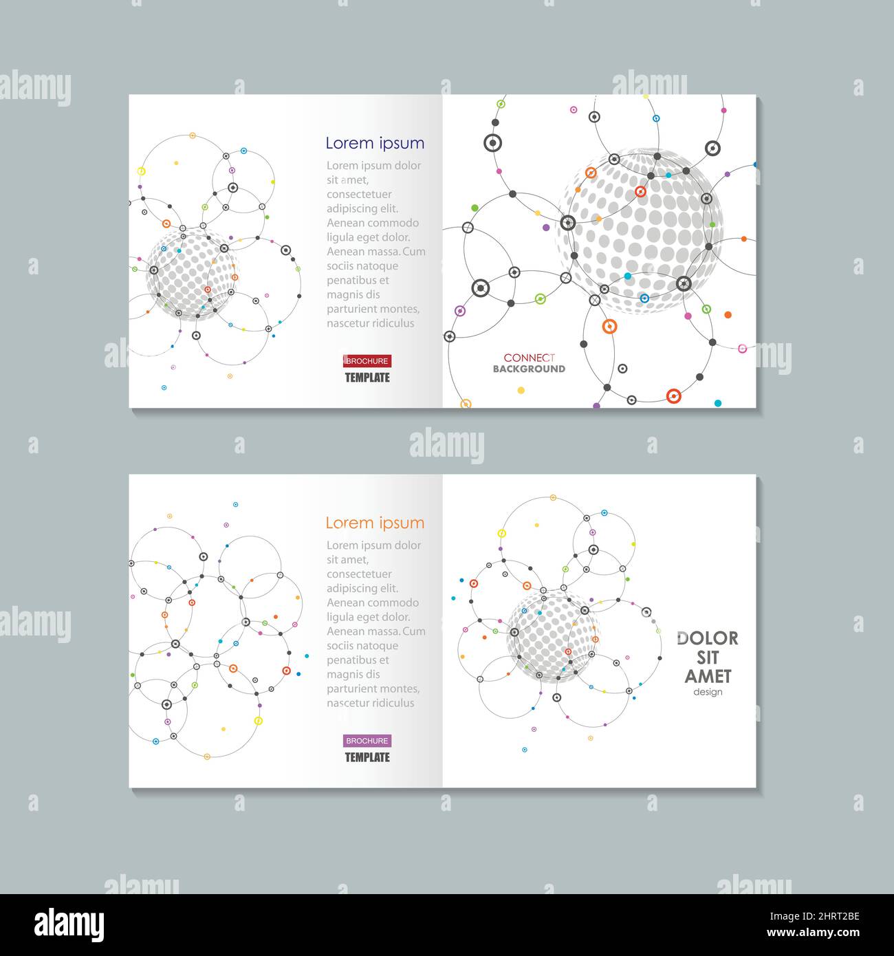 Halftone vector cover design brochure Stock Vector