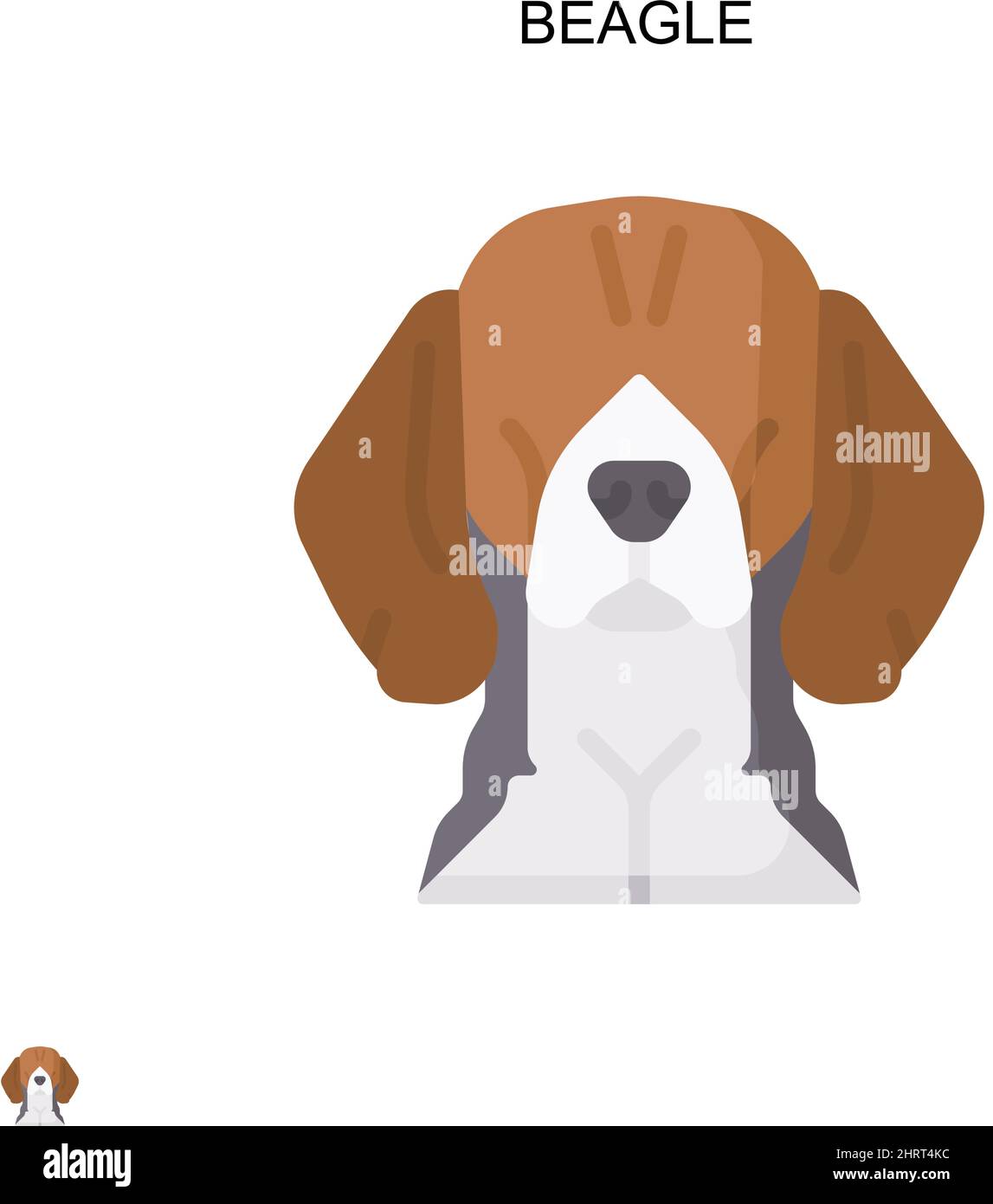 Beagle Simple vector icon. Illustration symbol design template for web mobile UI element. Stock Vector